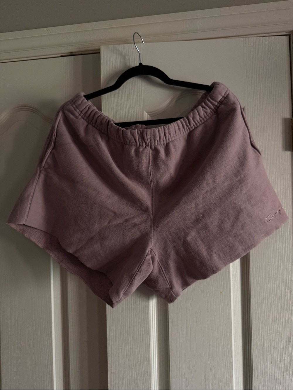 Champion Women's Lavender Elastic-Waist Athletic Shorts